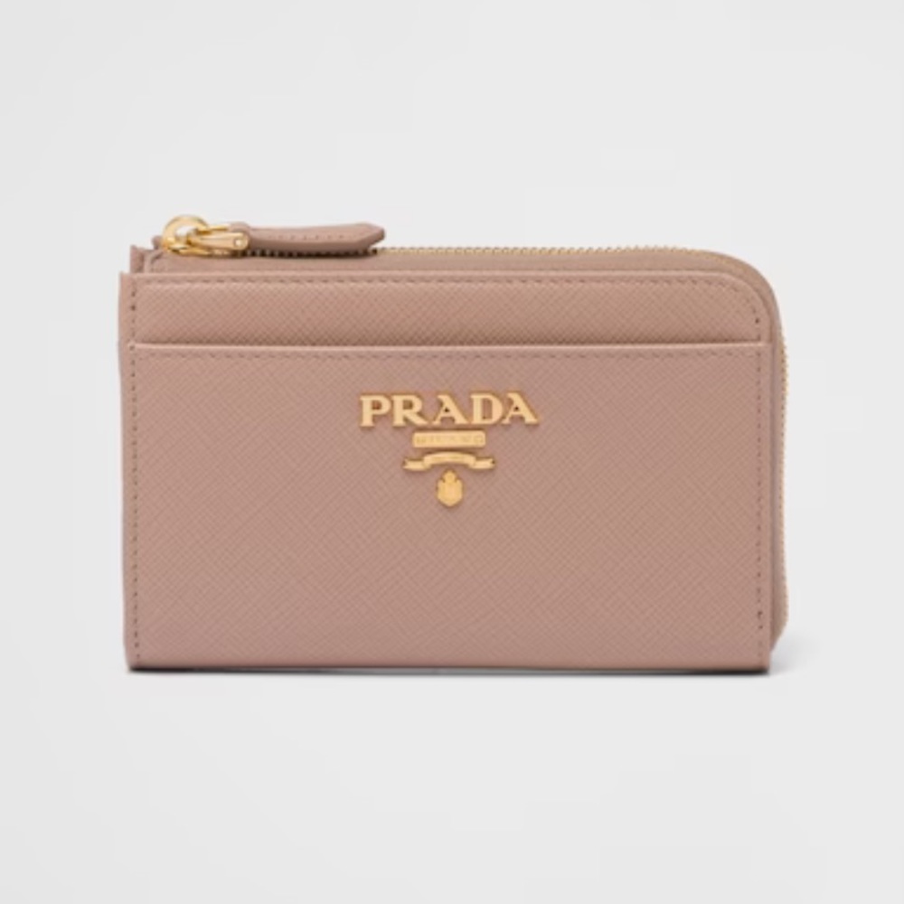 Prada Saffiano Leather Keychain Wallet